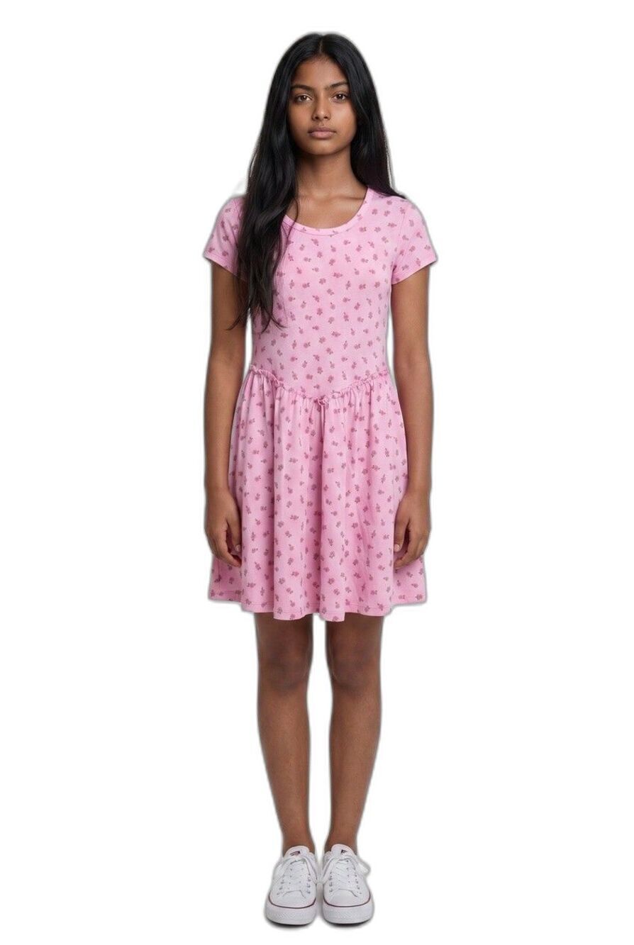 The Children Place Girls Cross Back Ruffle V-Waist Dress Sz XL NWT